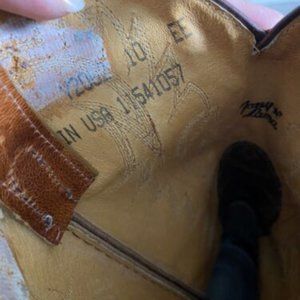 Tony Lama - Peanut Brittle Promo Lizard Brown Western Boots Men Size 10 EE